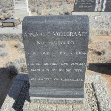 VOLLGRAAFF Anna C.F. nee NIEUWOUDT 1892-1964