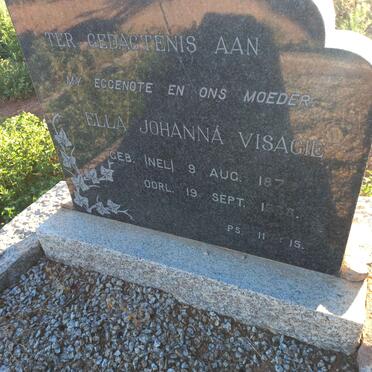 VISAGIE Ella Johanna nee NEL 1878-1938
