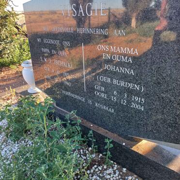 VISAGIE S.W.J. 1915-1980 & Johanna BURDEN 1915-2004 