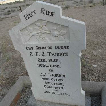 THIRION C.F.J. 1856-1932 &amp; J.J. KOTZE 1862-1925