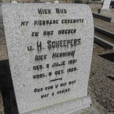 SCHEEPERS ? H. nee HENNING 1881-1925