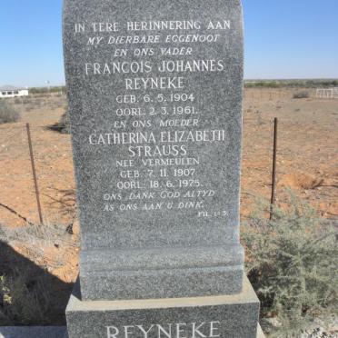 REYNEKE Francois Johannes 1904-1961 &amp; Catharina Elizabeth Strauss VERMEULEN 1907-1975