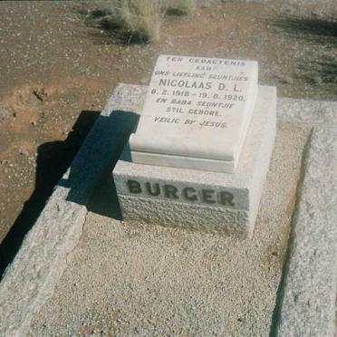 BURGER Nicolaas D.L. 1918-1920