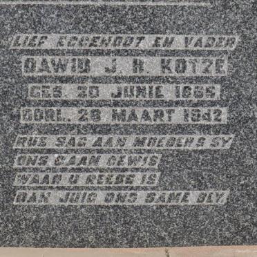 KOTZE Dawid J. H. 1865-1942