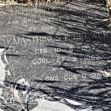 BRUWER Marthinus F. 1910-1962