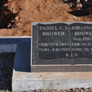 BRUWER Daniel C.S. 1863-1952 &amp; Johanna C. FOURIE 1868-1941