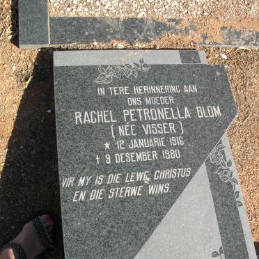 BLOM Rachel Petronella geb. VISSER 1916-1980