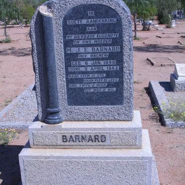 BARNARD M.J.E. geb. WAGNER 1898-1942