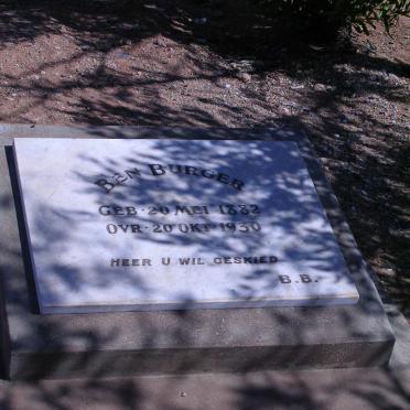 BURGER Ben 1882-1930