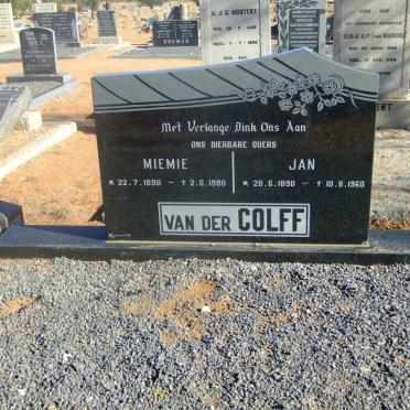 COLFF Jan, van der 1890-1960 &amp; Miemie 1890-1980