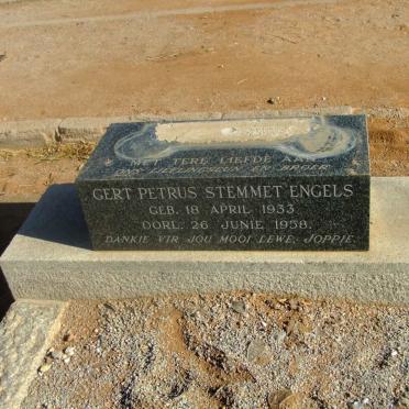 ENGELS Gert Petrus Stemmet 1933-1958