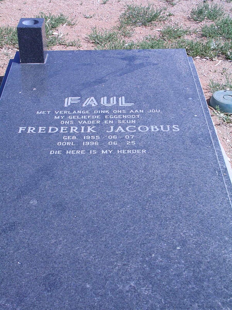 FAUL Frederik Jacobus 1955-1996