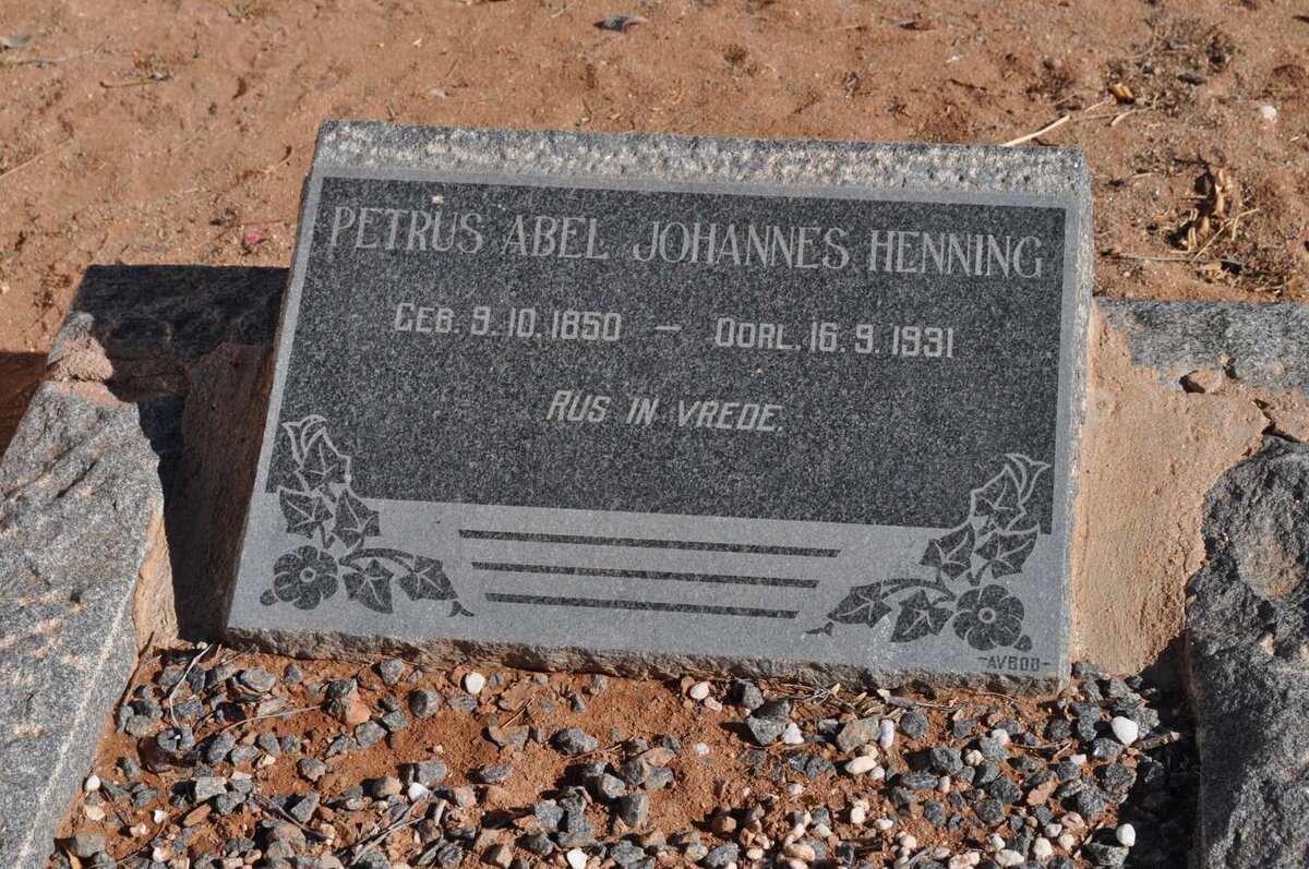 HENNING Petrus Abel Johannes 1850-1931