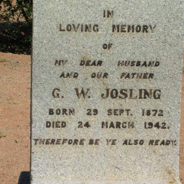 JOSLING G.W. 1872-1942