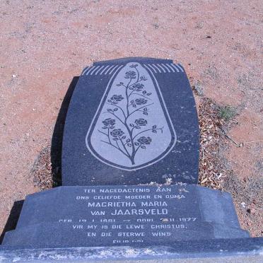 JAARSVELD Magrietha Maria, van 1881-1977