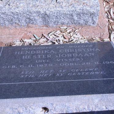 JORDAAN Hendrika Christina Hester geb. VISSER 1879-1961