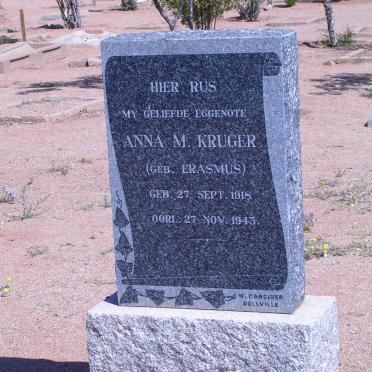 KRUGER Anna M. geb. ERASMUS 1918-1943