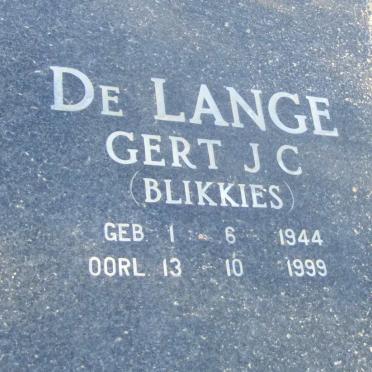 LANGE Gert J.C., de 1944-1999