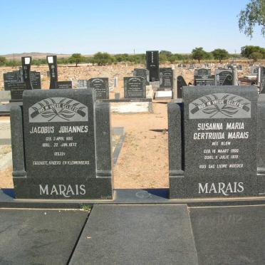 MARAIS Jacobus Johannes 1895-1972 &amp; Susanna Maria Gertruida BLOM 1900-1979