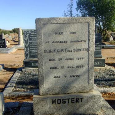MOSTERT Elsje C.P. nee BURGER 1868-1958