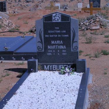 MYBURGH Maria Marthina 1921-1997