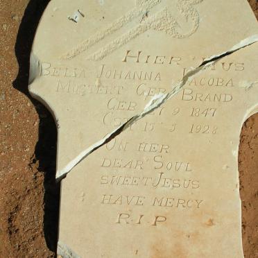 MOSTERT Belia Johanna Jacoba geb. BRAND 1847-1928