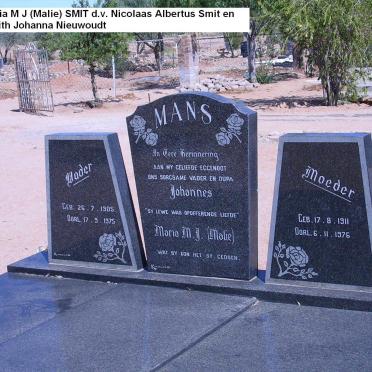 MANS Johannes 1905-1975 &amp; Maria M.J. 1911-1976