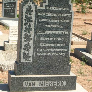 NIEKERK Daniel J., van 1887-1949