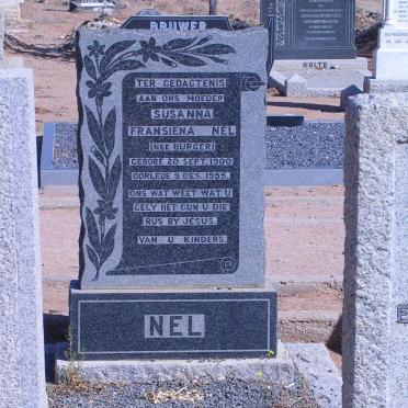 NEL Susanna Fransiena nee BURGER 1900-1955