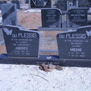 PLESSIS Andries, du 1911-1995 &amp; Miemie 1916-2005
