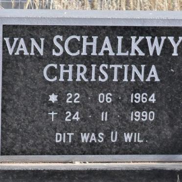 SCHALKWYK Christina, van 1964-1990