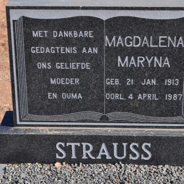 STRAUSS Magdalena Maryna 1913-1987
