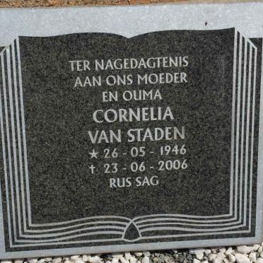 STADEN Cornelia, van 1946-2006