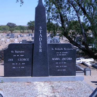 STADLER Jan George 1897-1976 &amp; Maria Jacoba 1900-1969