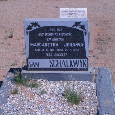SCHALKWYK Margaretha Johanna, van geb. ENGELS 1901-1943