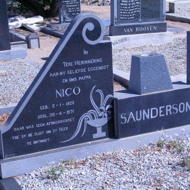SAUNDERSON Nico 1926-1971