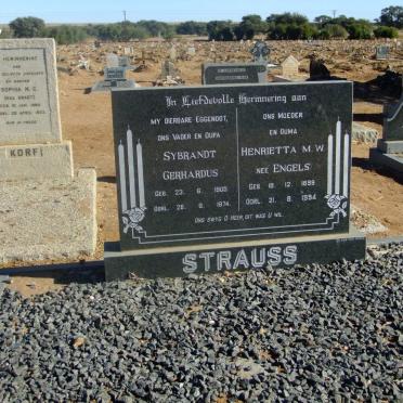 STRAUSS Sybrandt Gerhardus 1905-1974 &amp; Henrietta M.W. ENGELS 1899-1994