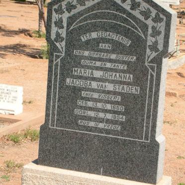 STADEN Maria Johanna Jacoba, van nee VISSER 1880-1954