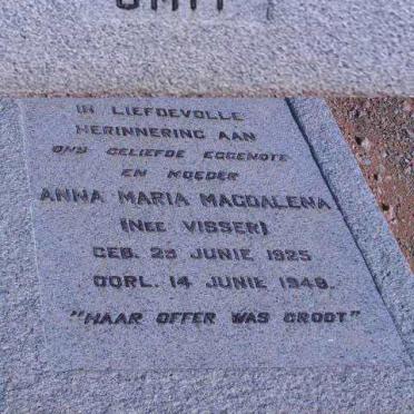 SMIT Anna Maria Magdalena nee VISSER 1925-1948