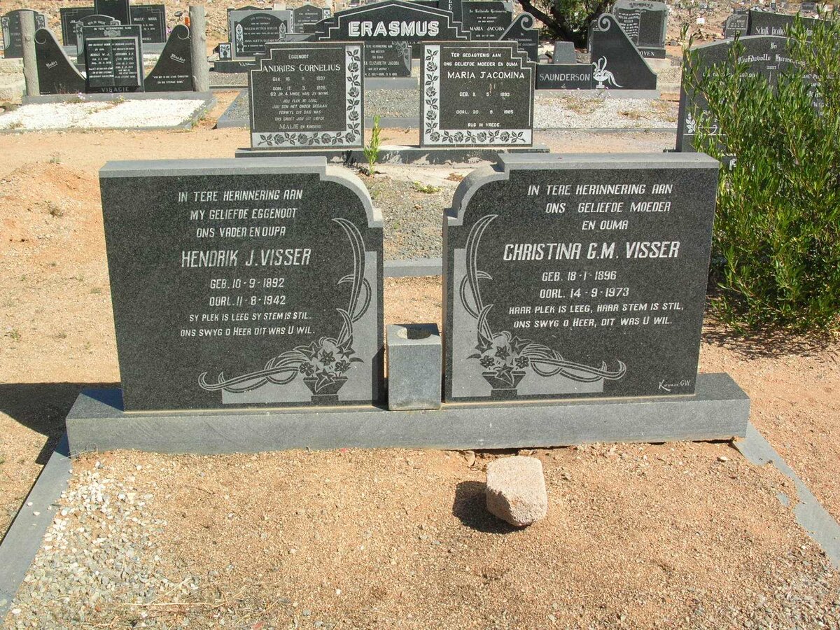 VISSER Hendrik J. 1892-1942 &amp; Christina G.M. 1896-1973