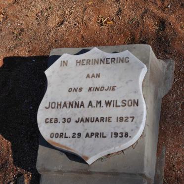 WILSON Johanna A.M. 1927-1938
