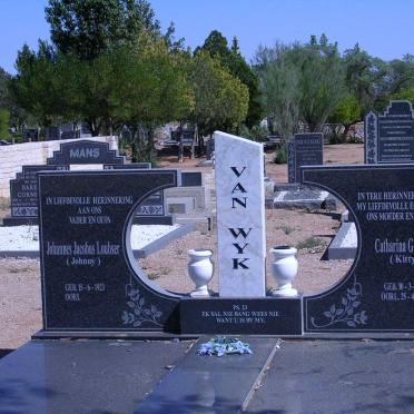 WYK Johannes Jacobus Loubser, van 1923- &amp; Catharina Germina 1929-2000