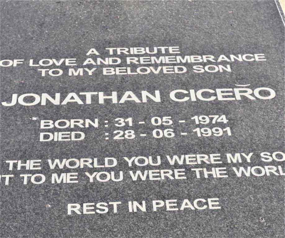 ? Jonathan Cicero 1974-1991