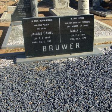 BRUWER Jacobus Daniel 1906-1990 &amp; Maria S.L. 1910-1977