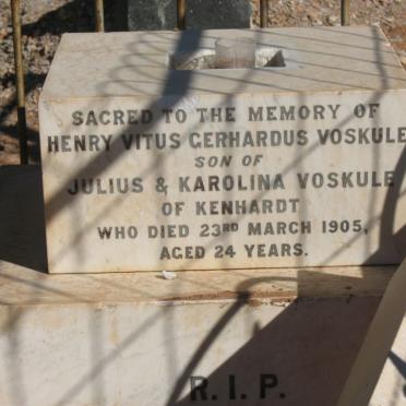 VOSKULE Henry Vitus Gerhardus -1905