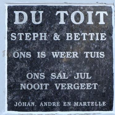 TOIT Steph, du &amp; Bettie