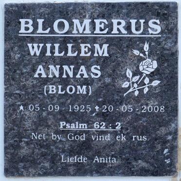 BLOMERUS Willem Annas 1925-2008