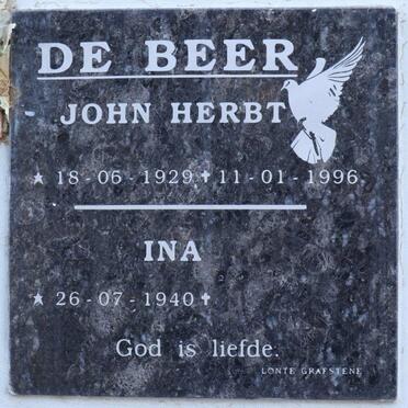 BEER John Herbt, de 1929-1996 &amp; Ina 1940-