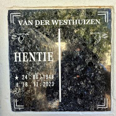 WESTHUIZEN Hentie, van der 1948-2023