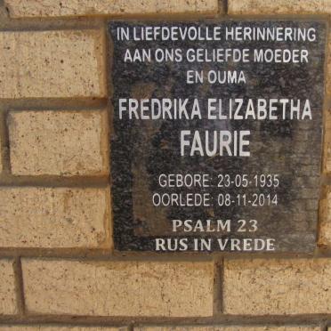 FAURIE Fredrika Elizabetha 1935-2014